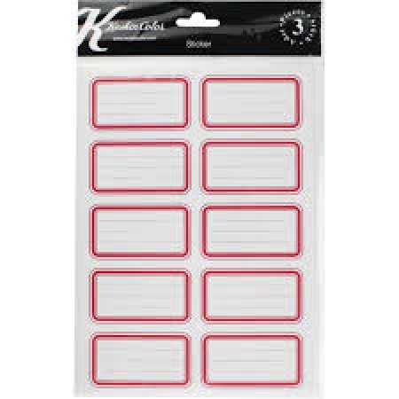 Keskin Color Okul Etiketi Kırmızı 3 LÜ 220890-99