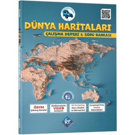 Kr Akademi Coğrafyanın Kodları Dünya Haritaları Çalışma Defteri ve Soru Bankası