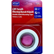 Kraf 2510G 15mm x 1.9mt Çift Taraflı Köpük Montaj Bandı
