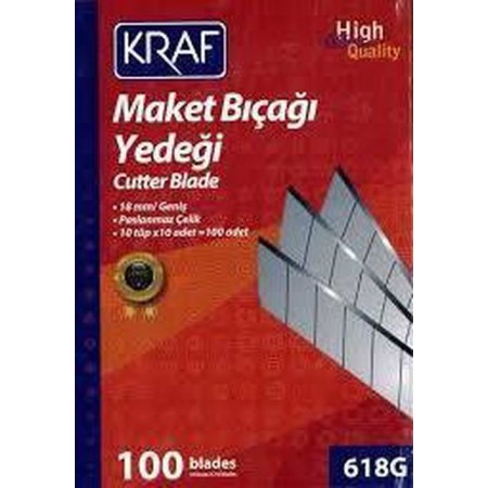 Kraf Maket Bıçağı Yedeği Geniş 10lu 618G