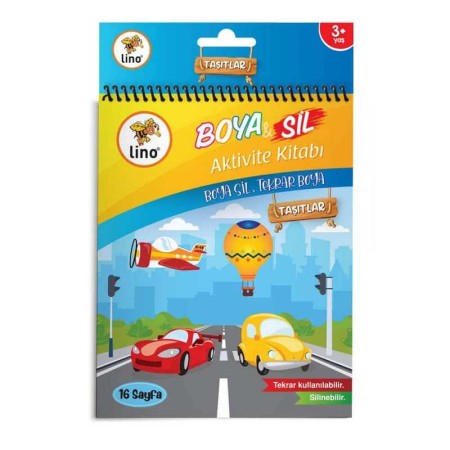 Lino Boyama Kitabı Boya & Sil Aktivite Araçlar Silinebilir BS-1001