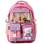 Teddy Okul Çantası Pembe Lila 2802