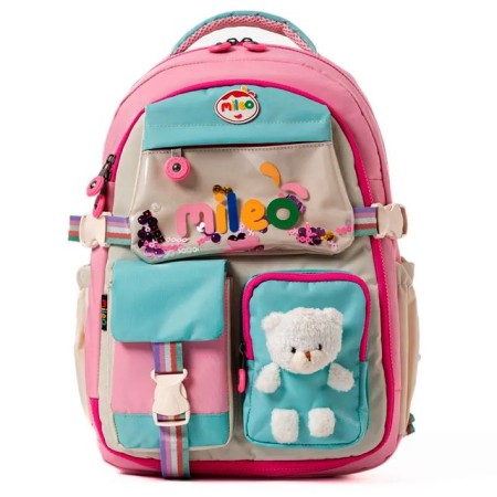 Teddy Okul Çantası Pudra 2802