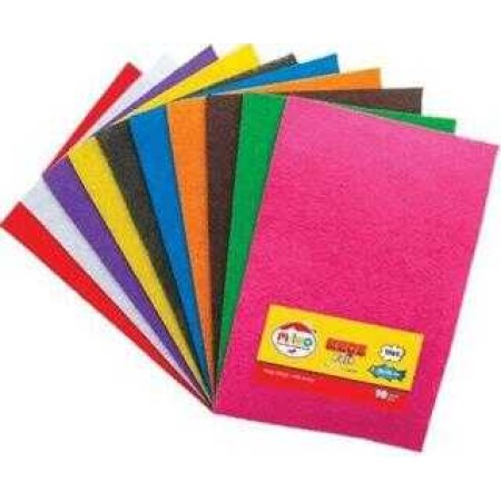 Mileo Keçe 180 Gr 20x30 10 Lu Karışık Renkler 1765 Mileo Keçe 180 Gr 20x30 10 Lu Karışık Renkler 1765