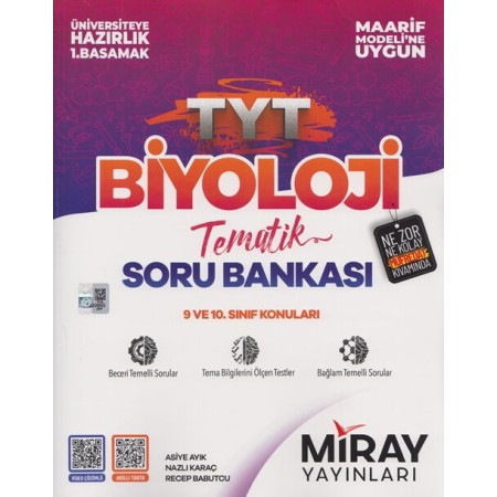 Miray Yayınları TYT Biyoloji Maarif Model Tematik Soru Bankası