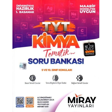 Miray Yayınları TYT Kimya Maarif Model Tematik Soru Bankası