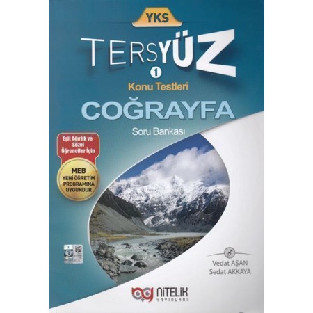 Nitelik Yayınları YKS Coğrafya Tersyüz Konu Testleri Tekrar Testleri Soru Bankası