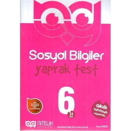 Nitelik Yayınları 6. Sınıf Sosyal Bilgiler Yaprak Test