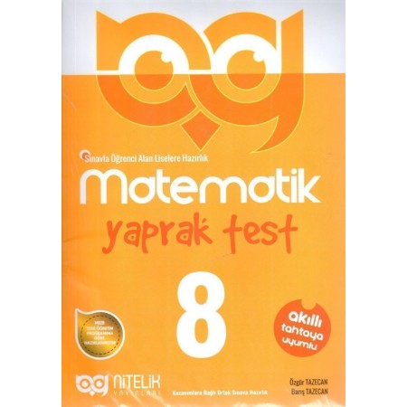 Nitelik Yayınları 8. Sınıf Matematik Yaprak Test