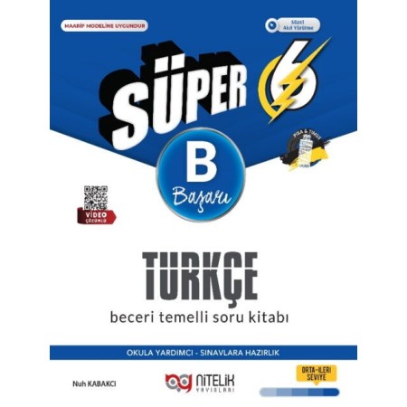 Nitelik Yayınları 6. Sınıf Süper Türkçe B Beceri Temelli Soru Kitabı