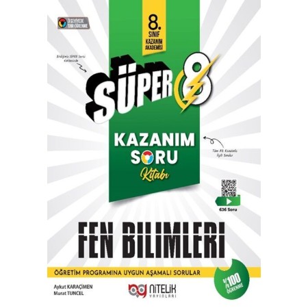 Nitelik Yayınları 8. Sınıf Süper Fen Bilimleri Kazanım Soru Kitabı