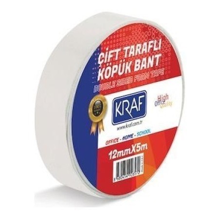 Kraf 12 Mmx5 Mt Çift Taraflı Köpük Bant 5012g