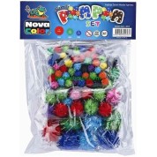 Nova Color 10-20-30 Mm Simli Karışık Ponpon Seti Nc-351