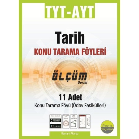 Pano Yayınevi TYT AYT Tarih Ölçüm Konu Tarama Föyleri