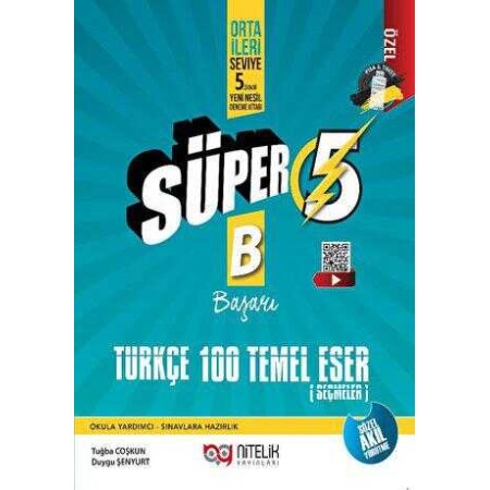 Nitelik  Süper 5 Türkçe 100 Temel Eser Yeni Nesil Deneme Kitabı