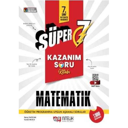 Nitelik Yayınları Süper 7.Sınıf Matematik Kazanım Soru Kitabı