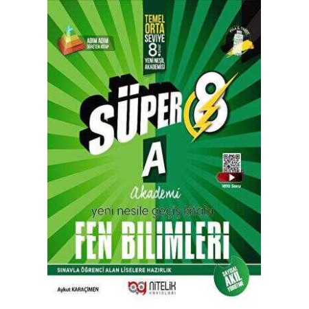 Nitelik Yayınları 8. Sınıf Süper Fen Bilimleri A Yeni Nesile Geçiş Kitabı