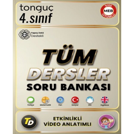 Tonguç Akademi 4. Sınıf Tüm Dersler Video Anlatımlı Etkinlikli Soru Bankası