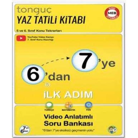 Tonguç Akademi 6`dan 7`ye Hazırlık Kitabı Yaz Tatil Kitabı