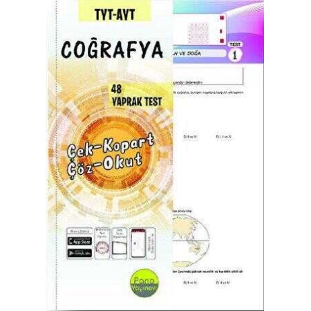 Pano Yayınevi TYT AYT Coğrafya 48 Yaprak Test