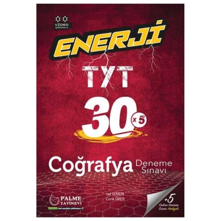 Palme Yayınları TYT Enerji Coğrafya 30 Deneme Sınavı
