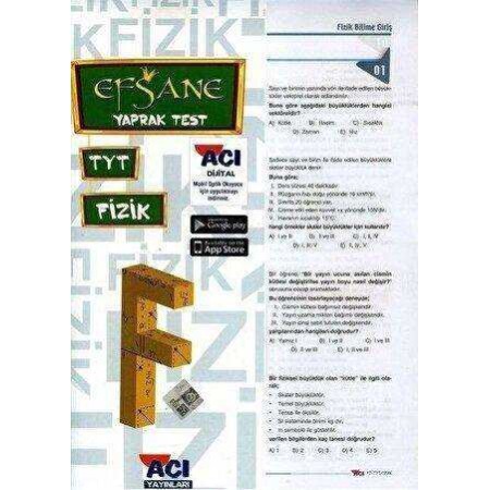 Açı Yayınları TYT Fizik Efsane Çek Kopart Yaprak Test