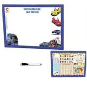 Süper Arabalar Yazı Tahtası Süper Arabalar Yazı Tahtası