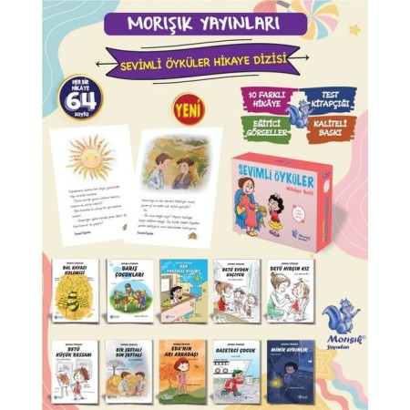 Morışık Yayınları Sevimli Öyküler Hikaye Seti (10 Kitap)
