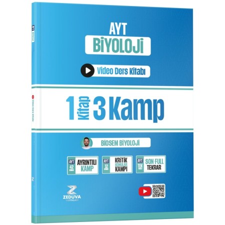 Zeduva Yayınları Biosem AYT Biyoloji 1 Kitap 3 Kamp Video Ders Kitabı Zeduva Yayınları Biosem AYT Biyoloji 1 Kitap 3 Kamp Video Ders Kitabı