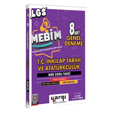 Yargı Ders Arkadaşım 8.Sınıf LGS MEBİM T.C. İnkılap Tarihi ve Atatürkçülük 8 Adet Genel Deneme