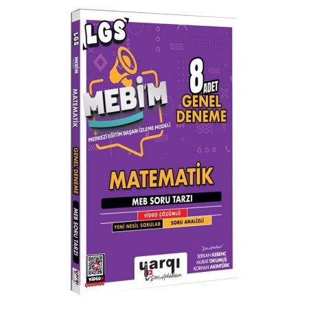 Yargı Ders Arkadaşım 8.Sınıf LGS MEBİM Matematik 8 Adet Genel Deneme