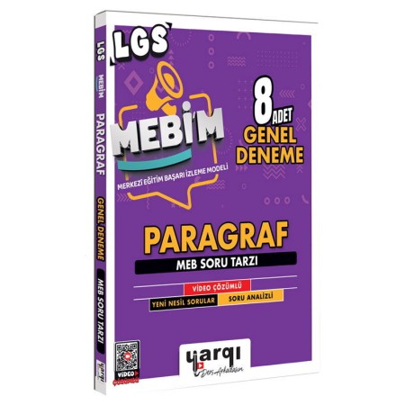 Yargı Ders Arkadaşım 8.Sınıf LGS MEBİM Paragraf 8 Adet Genel Deneme