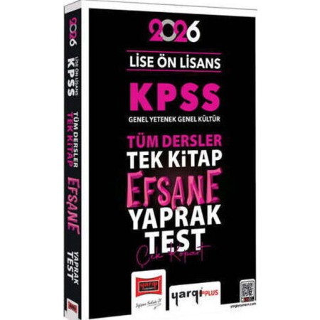 Yargı Yayınları 2026 KPSS Lise Ön Lisans GK-GY Tüm Dersler Tek Kitap Efsane Çek Kopart Yaprak Test