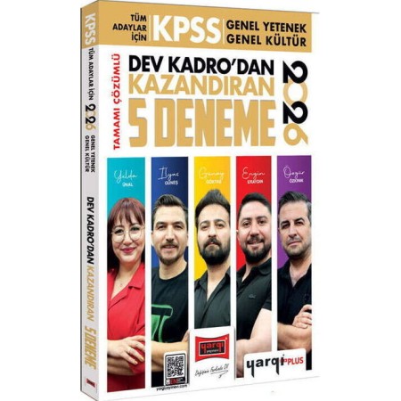 Yargı Yayınları 2026 KPSS Tüm Adaylar İçin Tamamı Çözümlü Dev Kadrodan Kazandıran 5 Deneme